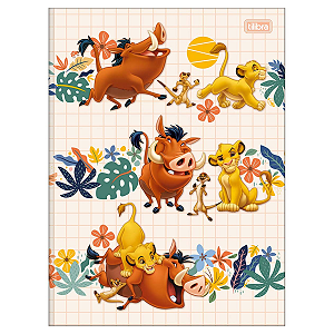 Caderno Brochurão Capa dura Rei Leão 80 folhas Tilibra