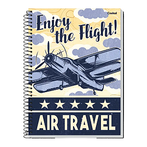 Caderno Espiral Capa dura Golden Years 10Mat/160fls Credeal