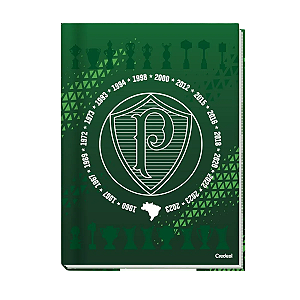 Caderno Brochurão Capa dura 80 folhas Palmeiras verde Credeal