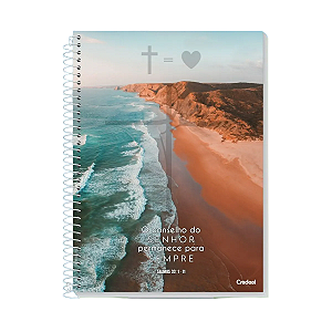 Caderno Espiral Capa dura 10Mat/160fls Fé Credeal