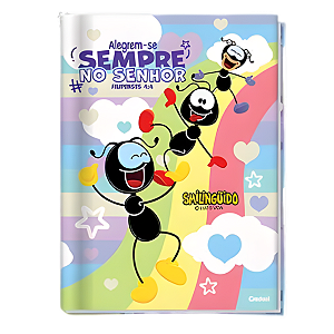 Caderno Brochurão Capa dura smilinguido 80 folhas Credeal