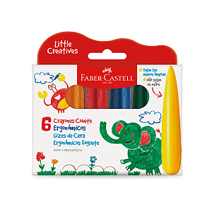 Giz de cera 6 Cores foguete Faber Castell