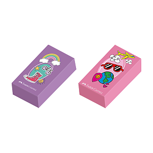 Borracha Glimmer Rosa/Lilás Viagem Faber Castel