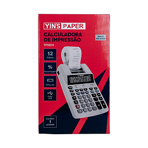 Calculadora de Impressão YP8804 12 Dígitos Yins Paper
