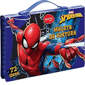 Maleta de Pintura Infantil Spider Man 72 Peças Molin