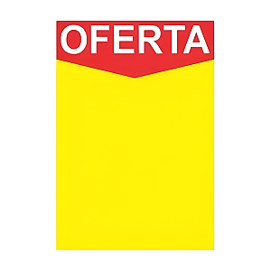 Cartaz em papel duplaz amarelo 21X29cm Oferta C/10uni Radex