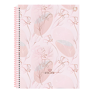 Caderno Espiral Cd 15Mat/240fls Rosa Rose Animativa