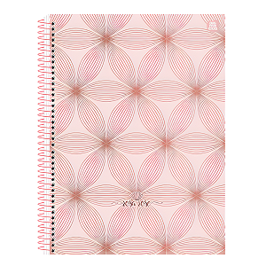 Caderno Espiral Capa dura Uni 15Mat/240fls Rosa Rose Animativa
