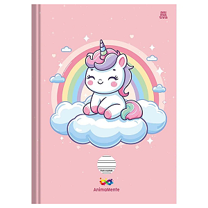 Caderno Brochurão Capa dura Animamente 80 folhas Animativa