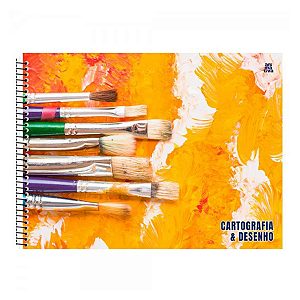 Caderno Espiral Capa dura Cartografia e Desenho 60 folhas Animativa