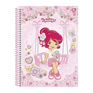 Caderno Espiral Capa dura Moranguinho 10Mat/160fls Animativa