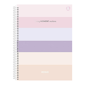 Caderno Espiral Capa dura Cristales 20Mat/320fls Animativa
