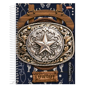 Caderno Espiral Capa dura 10Mat/160fls Rodeio Jandaia