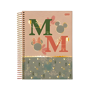 Caderno Espiral Capa dura Mickey e Minnie 10Mat/160fls Animativa