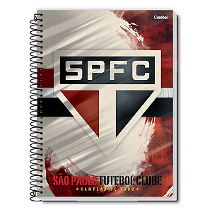 Caderno Espiral Capa dura São Paulo 10Mat/160fls Credeal