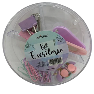 Kit Escritório Clips+Binder+Taxinha+Chaveiro identificação Amigold