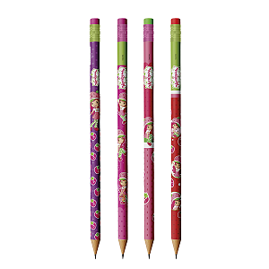 Lápis Preto HB Com Borracha Moranguinho Skypaper