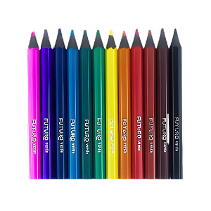 Lápis de Cor Mini 12 Cores Futuro