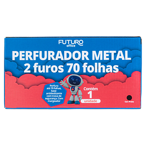 Perfurador de Metal 2 furos 70 folhas Futuro