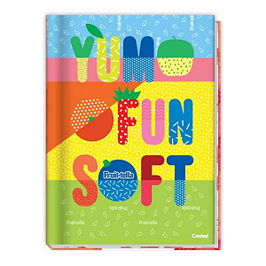 Caderno Brochurão Capa dura 80 folhas Fruit-Tella Credeal