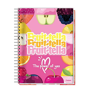 Caderno Espiral Cd Fruit-tella 1mat/80fls Credeal