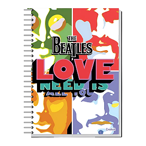Caderno Espiral Capa Dura 10Mat/160fls The Beatles Credeal