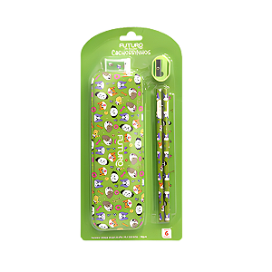Kit Escolar com 6 peças Cachorrinhos Futuro