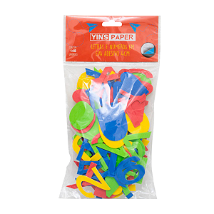 Alfabeto Móvel 4CM Letras e Números Eva Adesivo Yins