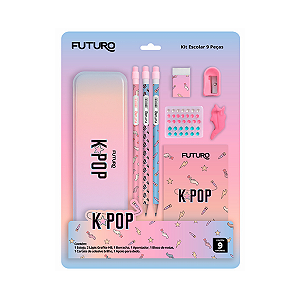 Kit Escolar Feminino 9 Peças Kpop Futuro