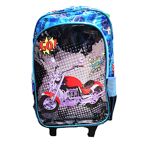 Kit Mochila Carrinho+Lancheira+Estojo Moto Off Road Vivasol