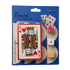Kit Baralho com Dados Javick Jogos