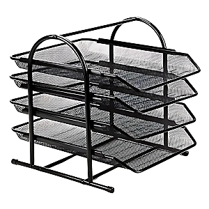 Organizador Metal De Documentos C/4 Bandejas Javick