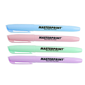Kit Marca Texto Com 4 Cores Pastel Masterprint