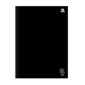 Agenda Permanente Costurado Kbom 2027 Preto Animativa