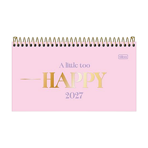 Agenda Espiral Semanal Capa dura Happy 2027 64fls Tilibra