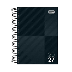Agenda Espiral Capa dura 1/4 Zip 2027 176 Folhas Tilibra