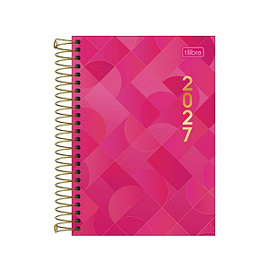 Agenda Espiral Capa dura 1/4 Spot Feminina 2027 200fls Tilibra