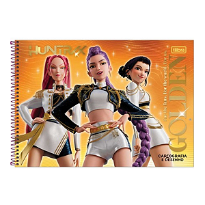 Caderno Espiral CD Cartografia/Desenho Guerreiras do kpop 80fls Tilibra