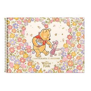 Caderno Cartografia e Desenho Capa dura Pooh 80fls Tilibra