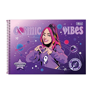 Caderno Cartografia/desenho Capa dura Emilly Vick 80fls Tilibra
