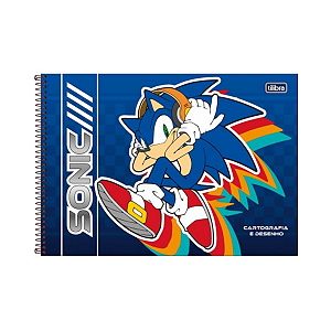 Caderno Espiral Cartografia e Desenho Sonic 80 folhas Capa dura Tilibra