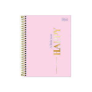 Caderno Espiral Capa dura Universitário Happy 01Mat/80fls Tilibra
