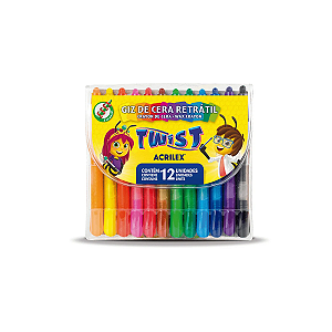 Giz de Cera Retrátil Twist Acrilex