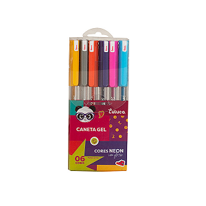 Caneta Esferográfica Gel luluca 6 Cores Skypaper