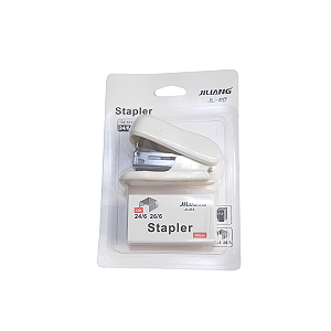 Mini Grampeador + Grampos Cores variadas Jiliang