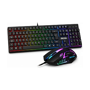 Kit Teclado e Mouse Gamer Okicasa