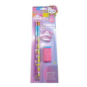 Kit Lápis+Borracha+Apontador Hello Kitty LEOLEO