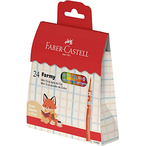Mini Lápis de cor Cute Farmy c/24 Cores Faber Castell