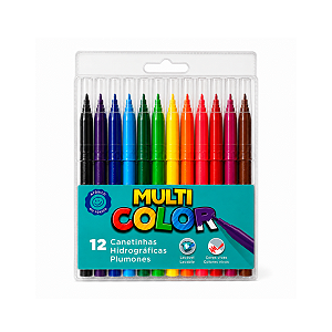 Canetinha Hidrocolor 12 Cores Multicolor