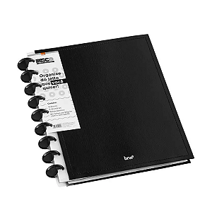 Caderno Disco 06Mat/80fls Black BRW